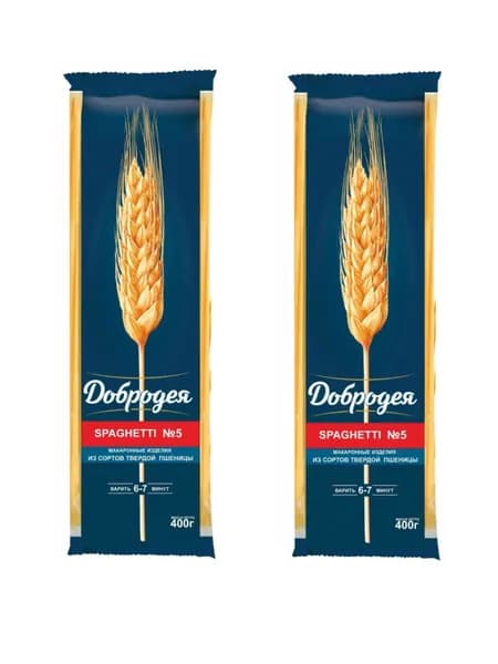 Добродея Макаронные изделия Вермишель паутинка Spaghetti № 5, 400 гр, 2 уп