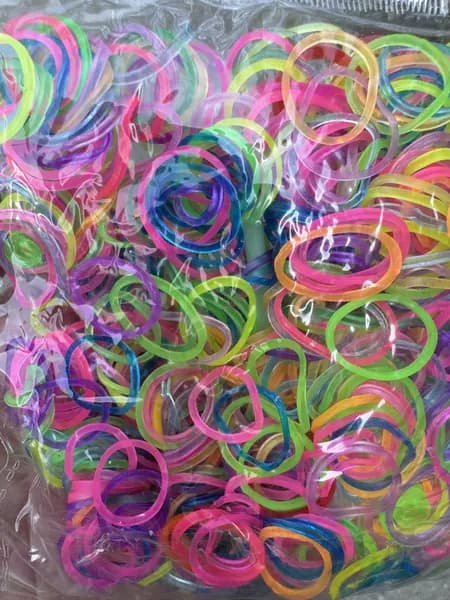 Резинки для плетения Loom Bands (частично светятся в темноте) 600шт