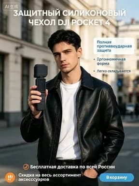 Применимо Pocket 4Силиконовый защитный чехол,5Набор