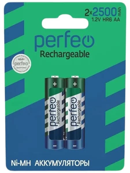 Аккумулятор Ni-Mh HR6 AA 2500mAh на блистере, 2шт.