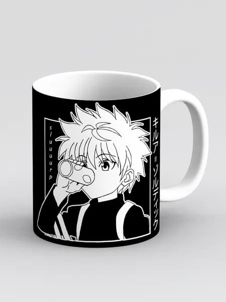 Кружка "Аниме. Хантер х Хантер. Киллуа Золдик. Hunter x Hunter. Killua Zoldyck (черный)"
