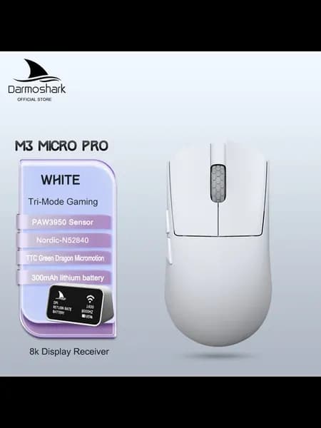 Беспроводная игровая мышь M3 Micro Pro White с Wr