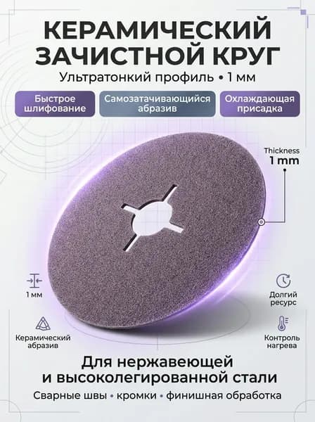 Диск фибровый шлифовальный BSP Cer-Plus, P60, Керамический.