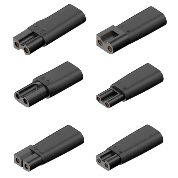 Набор из 6 сменных USB адаптеров Type C, подходящих для всех видов электрических машинок/триммеров/бритв