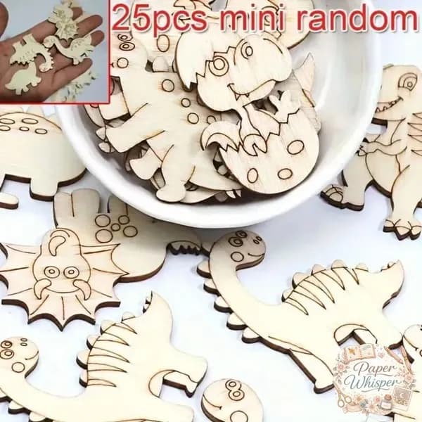 25 шт.Раскраска Животные деревянные фигурки - магниты