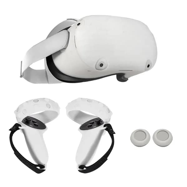 Силиконовый защитный чехол для Oculus Quest 2 / полная защита, нескользящая ручка, чехлы для линз и накладка для лица.