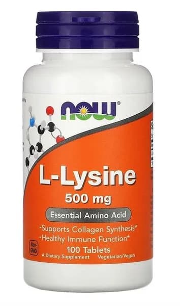 L-Lysine 500 mg NOW (100 таб)