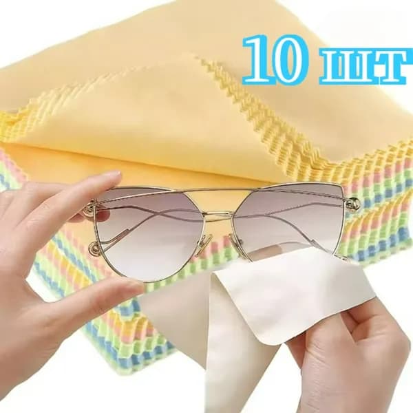 Удобная и мягкая салфетка для чистки очков, 5 10 15 20 шт TI