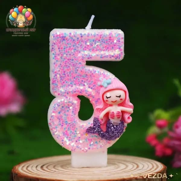 Свечи для торта цифра 0 "Без отдушки", 12 см х 3 см, 1 шт