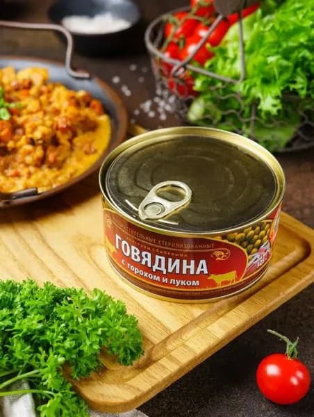 Каша гороховая с говядиной "Сохраним традиции" 325г. 6 банок