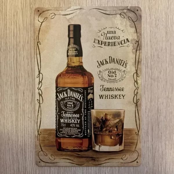 Табличка металлическая интерьерная Арт Виски Джек Дэниэлс Art Jack Daniel's Whiskey