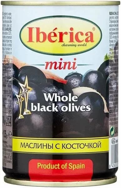 Маслины IBERICA с косточкой "MINI" /жесть/ 300г