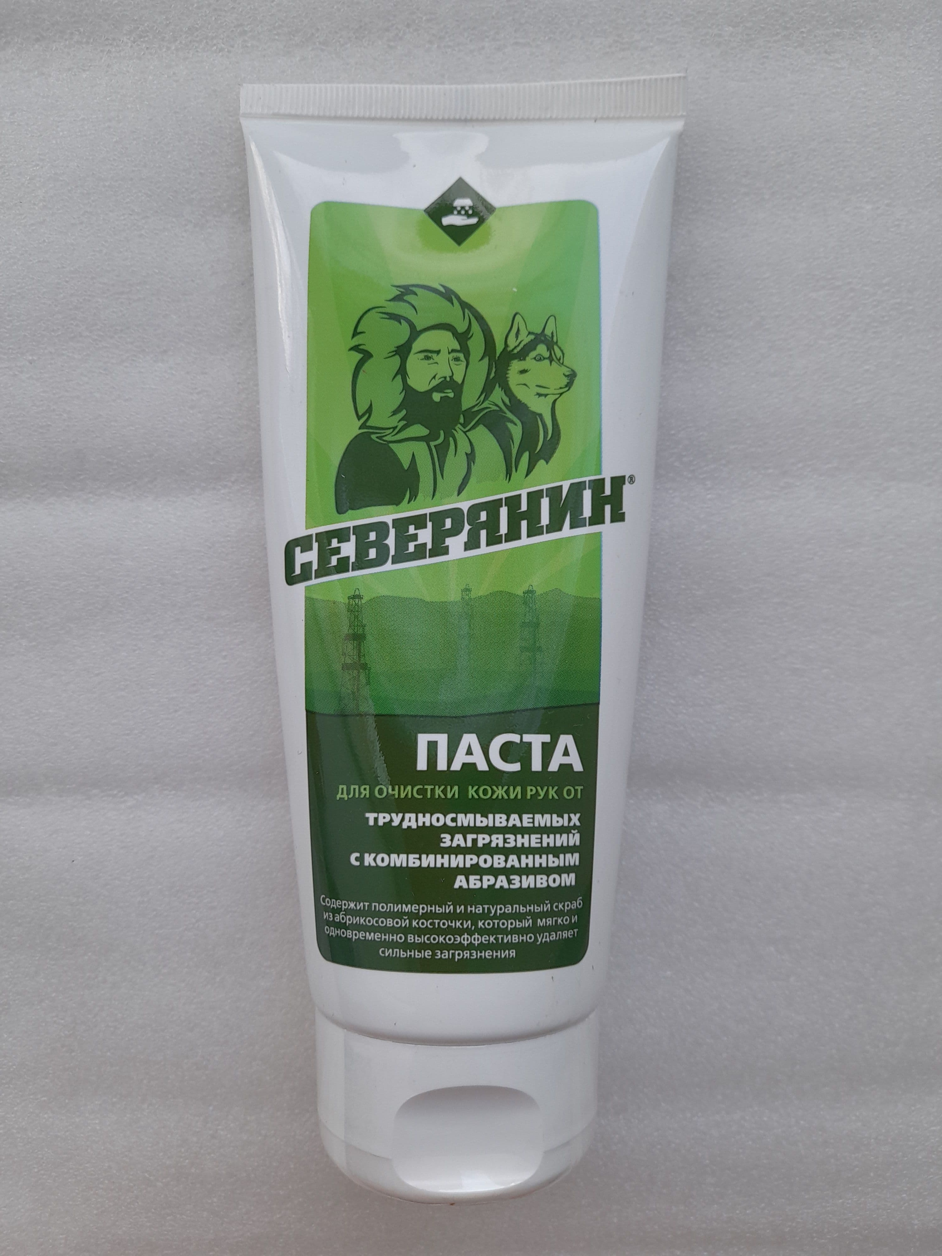 Паста для очистки кожи рук с абразивом.