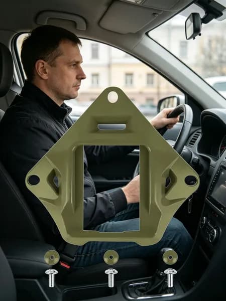 Крепление металл на шлем шрауд зеленого цвета