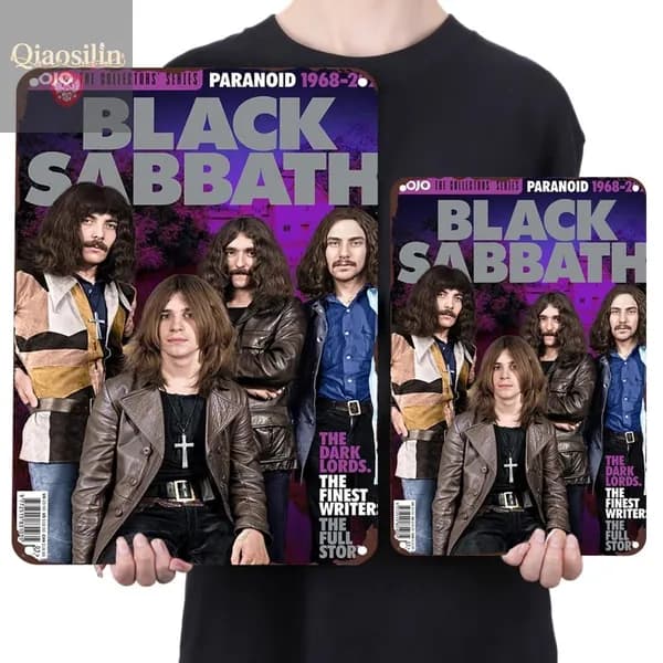 Металлическая картина прямоугольная 30 20 см с изображением Black Sabbath