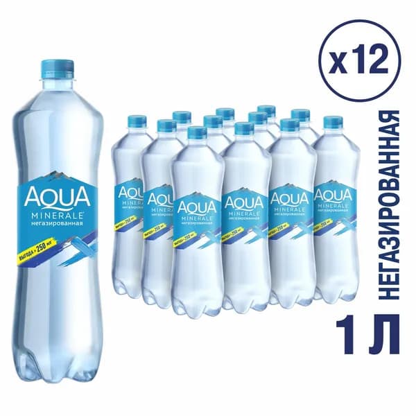 Aqua Minerale 1л * 12 шт., негазированная вода