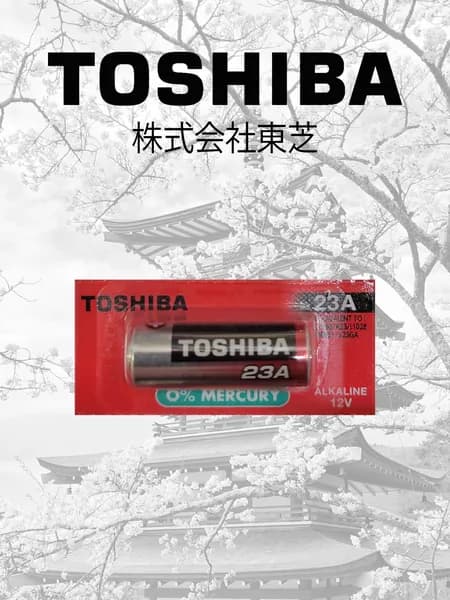 Батарейка TOSHIBA 23A / V23GA / MN21 / LR23 / Для сигнализаций Ворот и шлагбаумов / Алкалиновая Высоковольтная 12V 1шт