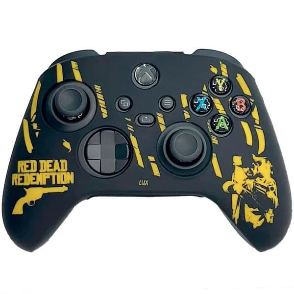 Силиконовый чехол для Xbox Series Controller (Red Dead Redemption) (черно-желтый)