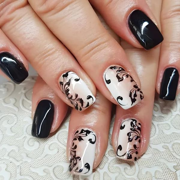 Накладные ногти с дизайном ( 24 типсы + клей )(шоколадный)