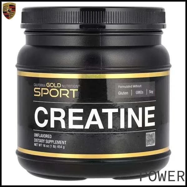 Креатина моногидрат, порошок без добавок, 454 г, California Gold Nutrition Sport POWER