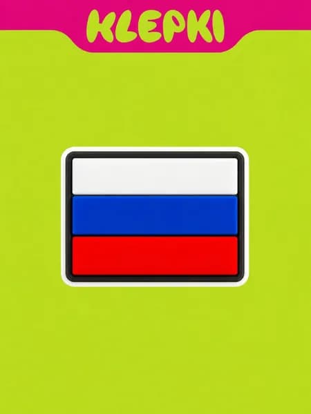 KLEPKI Джибитсы "Флаг России" для crocs, сабо, набор 1шт, джиббитсы для крокс