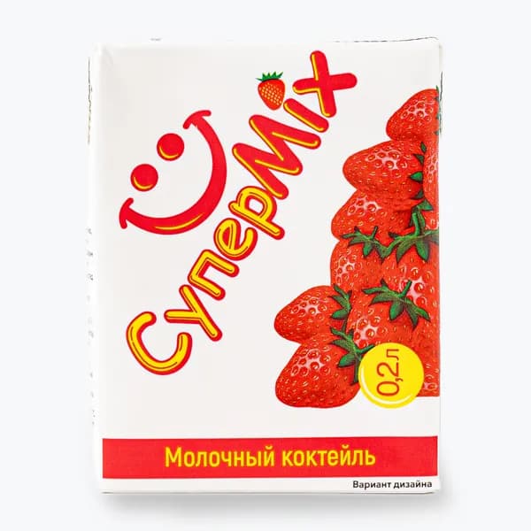 Коктейль молочный с ароматом клубники 2,5% 200 мл Калория