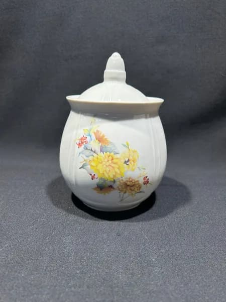 Сахарница Цветы фарфор Туймазинский ФЗ, винтаж, СССР