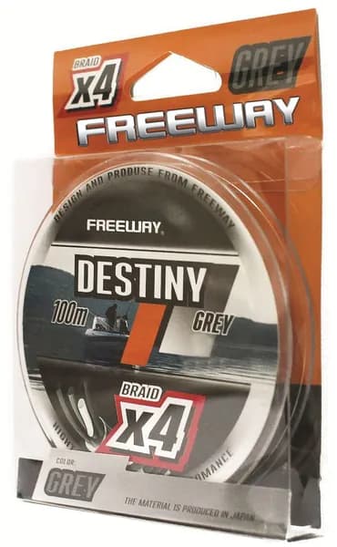 Шнур плетеный FWx4 DESTINY GRAY 0.13 LB10 4.5kg