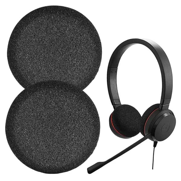 Заменяемые амбушюры из пенорезины для наушников Jabra Evolve 20, 20se, 30, 30II, 40, 65
