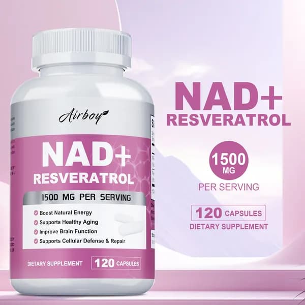 Капсулы Airboy NAD+ с ресвератролом-содержат NAD+ и ресвератрол-помогают восстановить и поддержать метаболизм