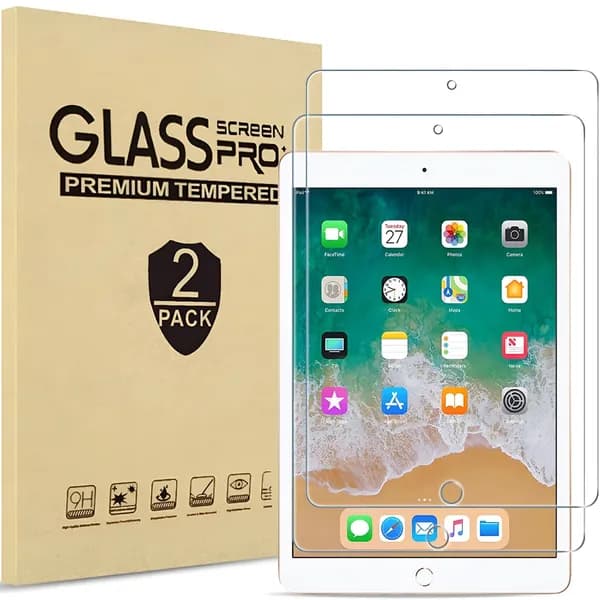 GJX Защитная пленка для экрана iPad 9.7 дюйма 2 шт., закаленное стекло для iPad 9.7 дюйма 6-го / 5-го поколения, iPad Pro 9.7 (2016), iPad Air 2 (2014), iPad Air (2013)