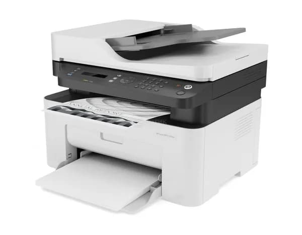 МФУ лазерное черно-белое (монохромное) HP Laser 137fnw, A4, ADF, 20стр/мин, 128Мб, USB, LAN, Wi-Fi, Факс, Белый/Черный 4ZB84A