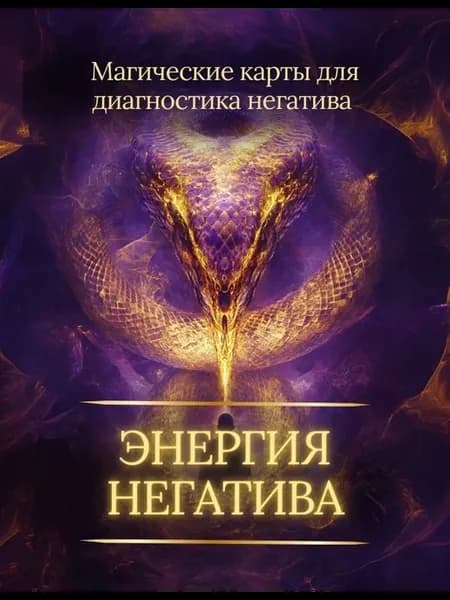 Диагностика негатива-колода "Энергия негатива", 58 карт