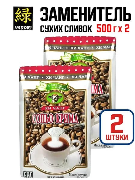 Heechang Сопьо Крима - Заменитель сухих сливок, 500 г - 2 шт
