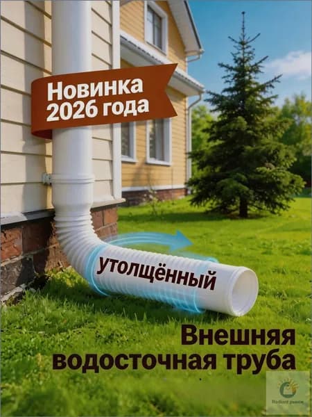 Пластиковая круговой дренажная удлинительная труба,Универсальная дренажная труба (гофра) для водосточных систем 80/100 мм, износостойкий пластик