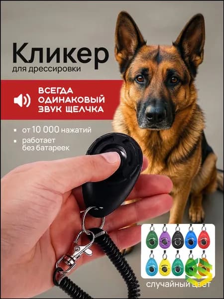 Премиумкликер с браслетом и кнопкой для собак