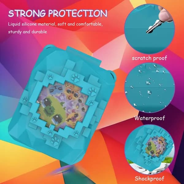 Силиконовый защитный чехол для цифровой игровой консоли для домашних животных, устойчивый к падениям и царапинам, со шнурком для Bitzee Magicals