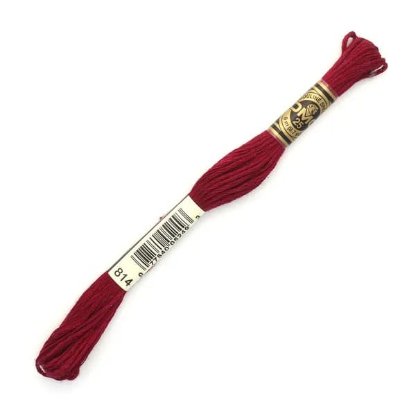 Мулине ДМС нитки для вышивания DMC, 8 м, 1 шт, цвет 814