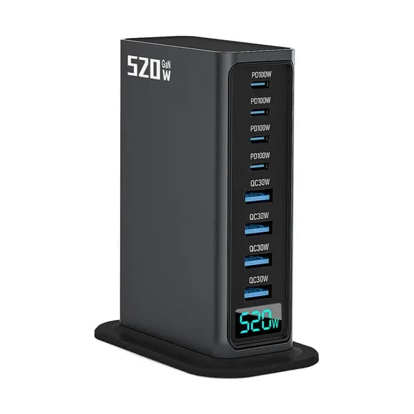 520W USB -тип C Зарядные концентраторы 8 порт для эффективной домашней работы устройств