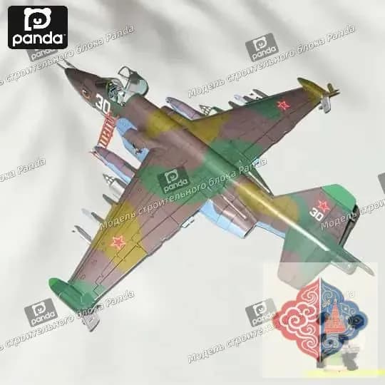 1:33, штурмовик Су-25, бумажная модель, белорусская живопись, модель военного самолета