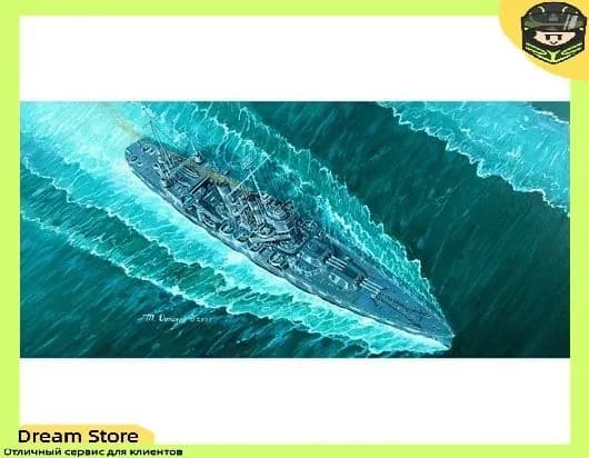 Эксклюзивный тяжелый крейсер США, модель Винсент CA44 от Trumpeter 05749 в масштабе 1/700