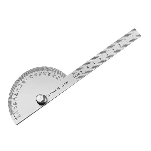 Двухшкальная 180-градусная полукруглая линейка, - 10cm