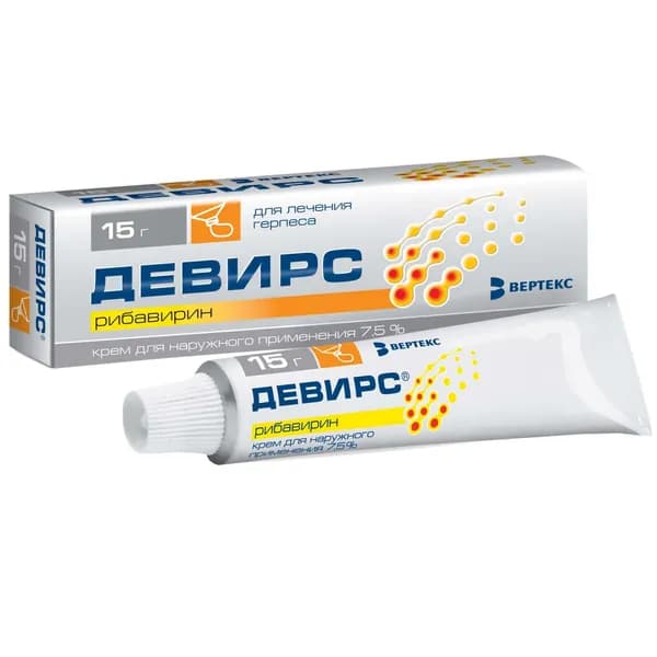 Девирс крем туба 7,5% 15г