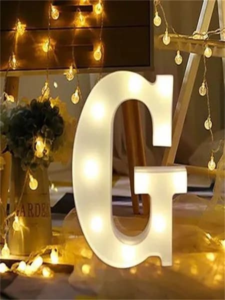 Большая светящаяся алфавитная декоративная вывеска "Любовь" LED A-Z, G