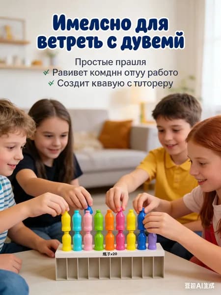 Семейная настольная игра-челлендж для детей и взрослых, на память и логику, игра для вечеринок и весёлых семейных вечеров
