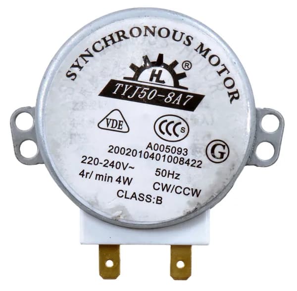 Двигатель вращения поддона СВЧ TYJ50-8A7 220V 4W 4 R/MIN - шток 11 мм