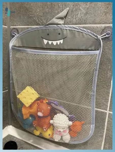Сетка для хранения игрушек в ванной на присосках (серый)