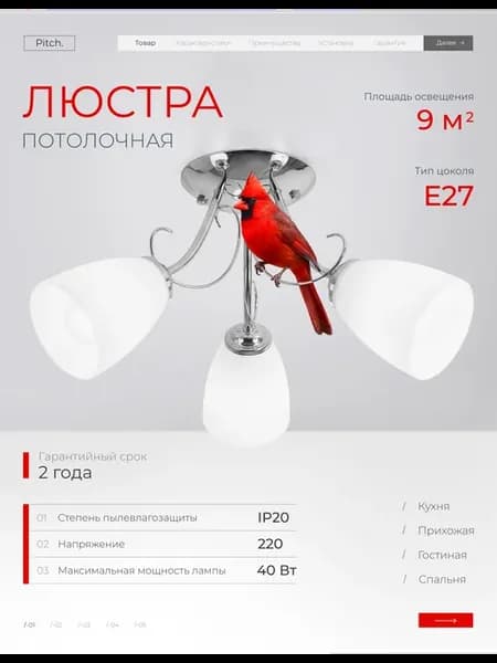 Люстра потолочная на кухню для прихожей спальни и гостиной