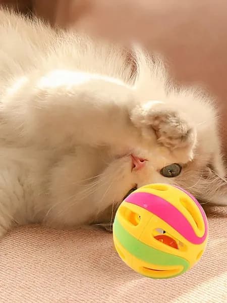Игрушечный Шарик Для Кошек С Колокольчиком, Интерактивная Игрушка