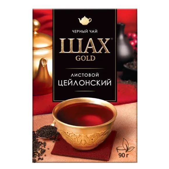 Шах Голд Чай черный листовой Цейлонский, 90 г